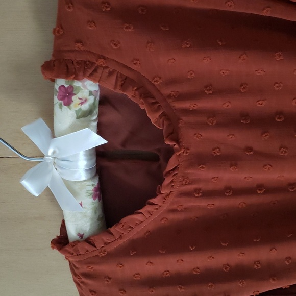 Orange Ruffle Dress - Picture 8 of 14